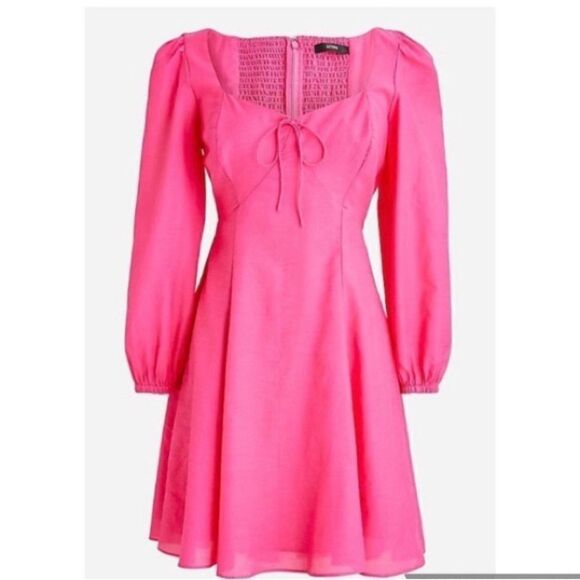 J Crew Hot Pink Sweetheart Mini Dress NWT